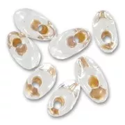 Long Magatama Miyuki 4x7mm LMA-1522 - Crystal Spkl Honey Beige L x 10g