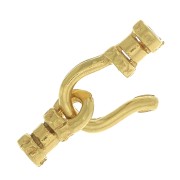 Cierre gancho 10 mm pour cordon 1.4 mm - Chapado Oro 3 micras x1
