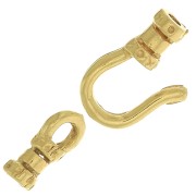 Cierre gancho 10 mm pour cordon 1.4 mm - Chapado Oro 3 micras x1