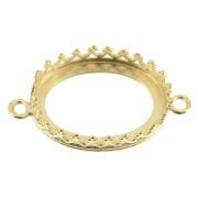 Engaste entrepieza para cabuchón 18x13 mm Dorado con oro fino x1|raw }}