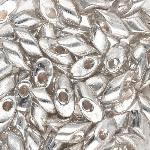 Long Magatama Miyuki 4x7mm LMA-1051 - Galvanized Silver x 10g