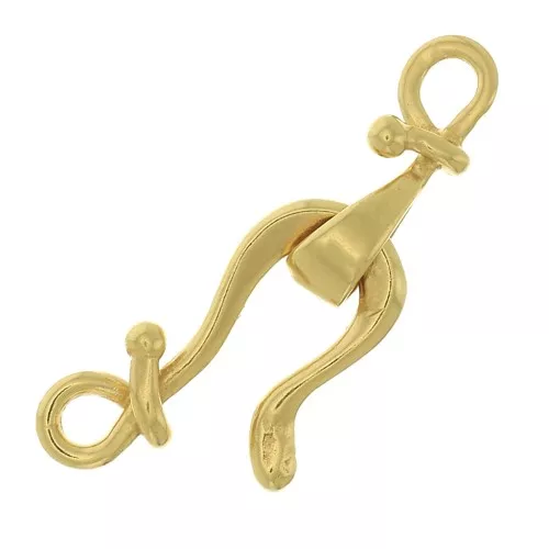 Cierre gancho 16 mm - Chapado Oro 3 micras x1