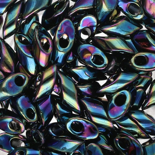 Long Magatama Miyuki 4x7mm LMA-455 - Met Varie. Blue Iris x 10g