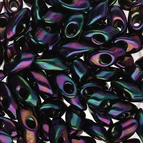 Long Magatama Miyuki 4x7mm LMA-454 - Met Dark Plum Iris x 10g