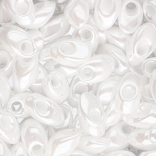 Long Magatama Miyuki 4x7mm LMA-420 - White Pearl Ceylonx 10g