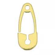 Dije imperdible 16x6.5 mm de Plata 925 Dorado x1