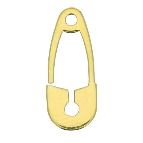 Dije imperdible 16x6.5 mm de Plata 925 Dorado x1