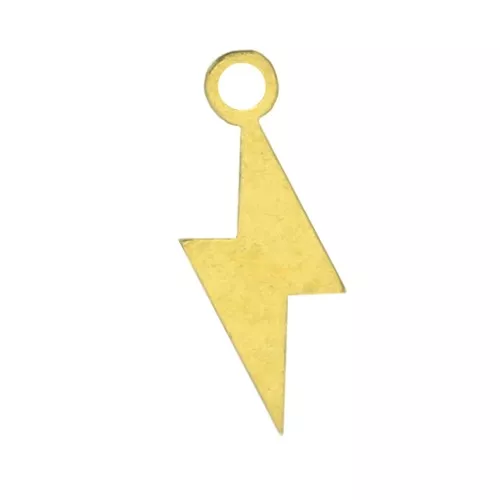 Mini dije relámpago 9.5x3.5 mm de Plata 925 Dorado x1