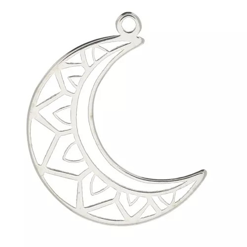Colgante luna étnico19x14 mm de Plata925 x1