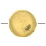 Cuenta redonda plana 6.5 mm - Plaqué Or 3 microns x1