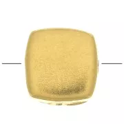 Cuenta plana cuadrada 5.5 mm - Chapado de oro 3 micrasx1