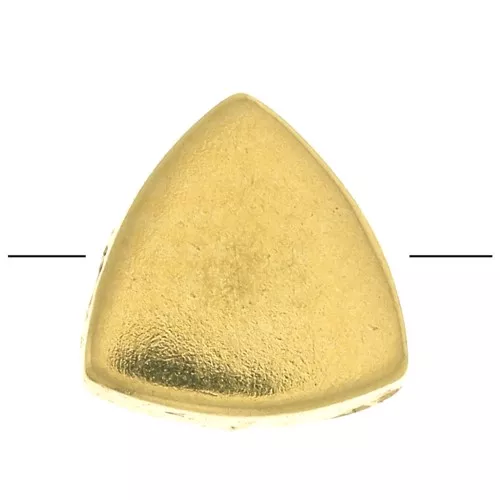 Cuenta plana triangular 6 mm - Chapado de oro3 micrasx1