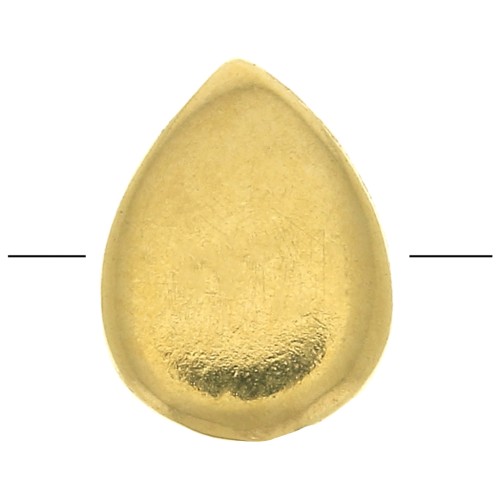 Cuenta goutte plana 6x4.5 mm - Chapado de oro3 micrasx1