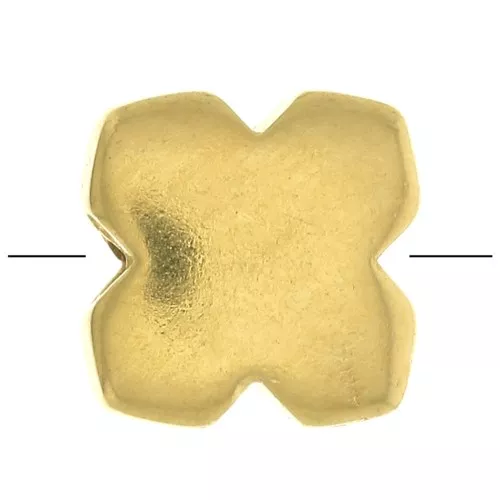 Cuenta trebol plano 7 mm - Chapado de oro3 micrasx1