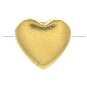 Cuenta corazón plano 5.5 mm - Chapado de oro3 micrasx1|raw }}