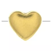 Cuenta corazón plano 5.5 mm - Chapado de oro3 micrasx1