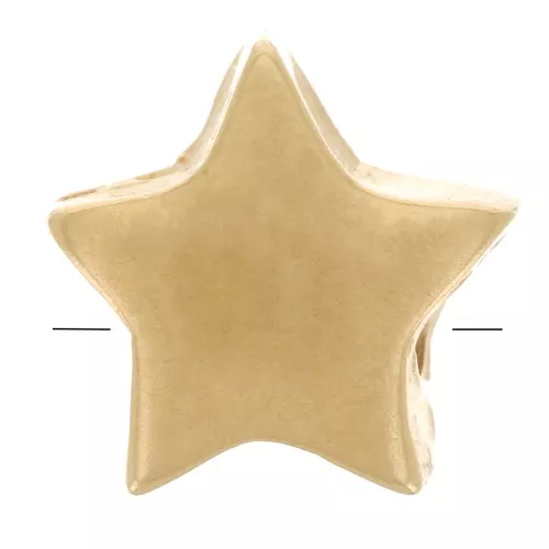 Cuenta étoile plana 6 mm - Chapado de oro3 micrasx1