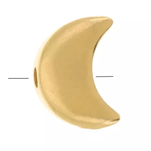 Cuenta luna plana 6x4.5 mm - Chapado de oro3 micrasx1