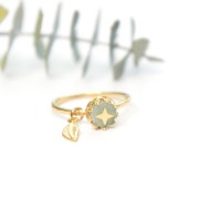 Dije hojo 11x4 mm - Chapado de oro 3 micras x1