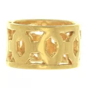 Cuenta tubo 6.5x4 mm grande agujero - Chapa de oro 3 micrasx1