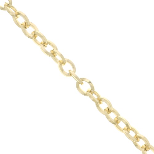 Cadena de aluminio eslabón Forçat 7.4 mm - eslabones abiertos - Dorado x1m