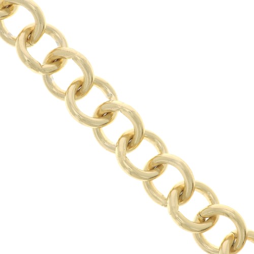 Cadena de aluminio eslabón Forçat 15.8 mm - eslabones abiertos - Dorado x1m