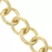 Cadena de aluminio eslabón Forçat 15.8 mm - eslabones abiertos - Dorado x1m