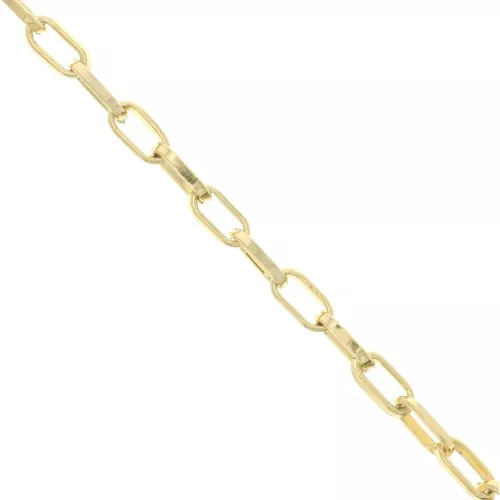 Cadena de aluminio eslabón Rectangle 5.1 mm - eslabones abiertos - Dorado x1m