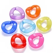 Eslabón ovalado retorcido 22x23 mm - Multicolore x20