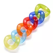 Eslabón ovalado retorcido 22x23 mm - Multicolore x20