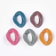 Eslabón ovalado retorcido 22x16 mm - Multicolore x10