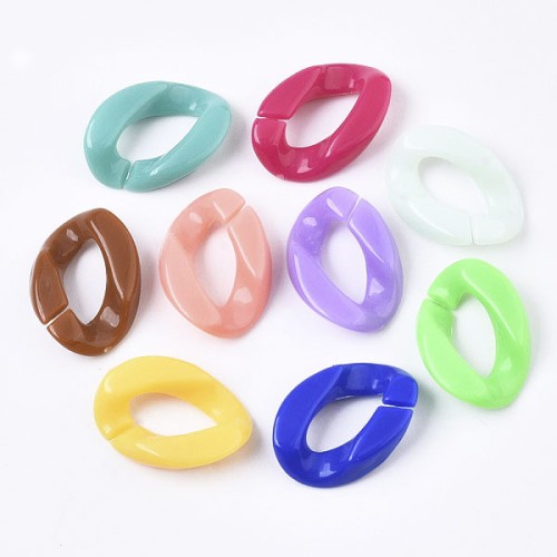 Eslabón ovalado retorcido 23x16 mm - Multicolore x20