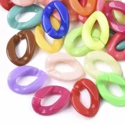 Eslabón ovalado retorcido 23x16 mm - Multicolore x20