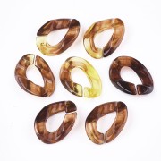 Eslabón ovalado retorcido 24x17 mm - Marbré Ambre x20