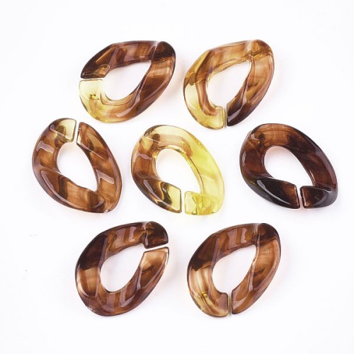 Eslabón ovalado retorcido 24x17 mm - Marbré Ambre x20