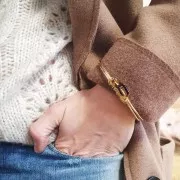 Eslabón ovalado retorcido 20x11 mm - Ecaille de tortue - Marron - Noir x10