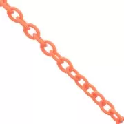 Cadena de plástico eslabón Forçat 6 mm - Naranja x42cm
