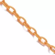 Cadena de plástico eslabón Forçat 7.4 mm - Naranja fluo x39cm