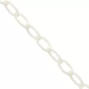 Cadena de plástico eslabón Forçat 7.4 mm - Blanco x39cm