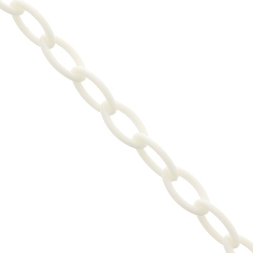Cadena de plástico eslabón Forçat 7.4 mm - Blanco x39cm