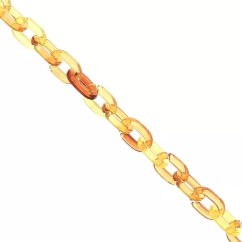 Cadena de acrylique Forçat 6 mm - Marbré Ambre x1m