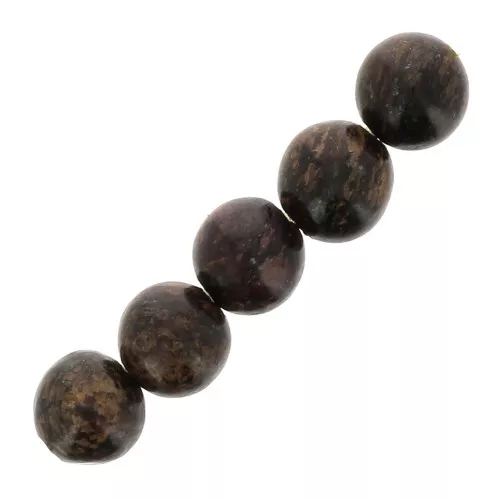 Cuentas redondas de piedra gema 4 mm - Bronzite x20