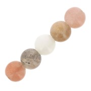 Cuentas redondas de piedra gema 4 mm - Piedra de luna Mix Rosa x20|raw }}