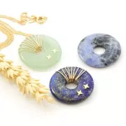 Donuts 30 mm piedra gema - Lapis lazuli x1