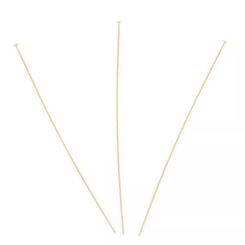 Bastón cabeza de alfiler 44x0.35 mm Gold filled x10