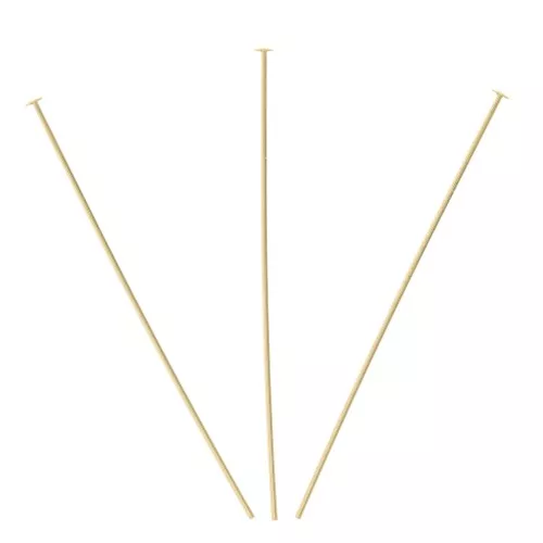 Bastón cabeza de alfiler 44x0.6 mm Gold filled x10