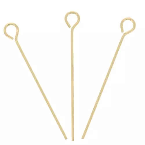 Bastón de cabeza bola 46x0.35 mm - Gold filled x10