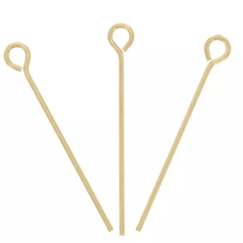 Bastón de cabeza bola 22x0.6 mm - Gold filled x10