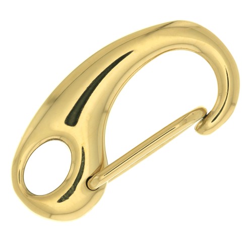 Cierre mosquetón de seguridad de 21 mm - Acero inoxidable 316L dorado x1