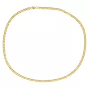 Gargantilla eslabón anglaise 4 mm - Acero inoxydable Dorado316L x45cm